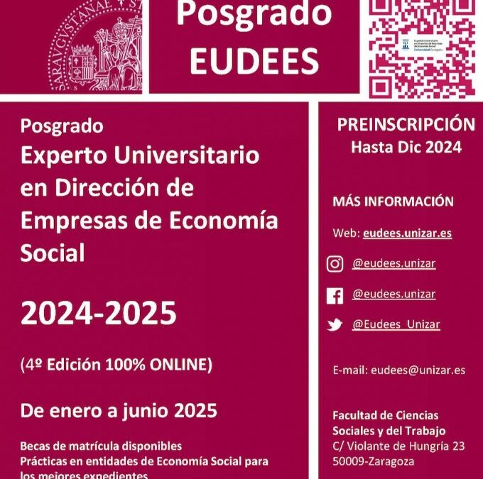 Posgrado en dirección de empresas de Economía Social 24/25: inscripciones abiertas